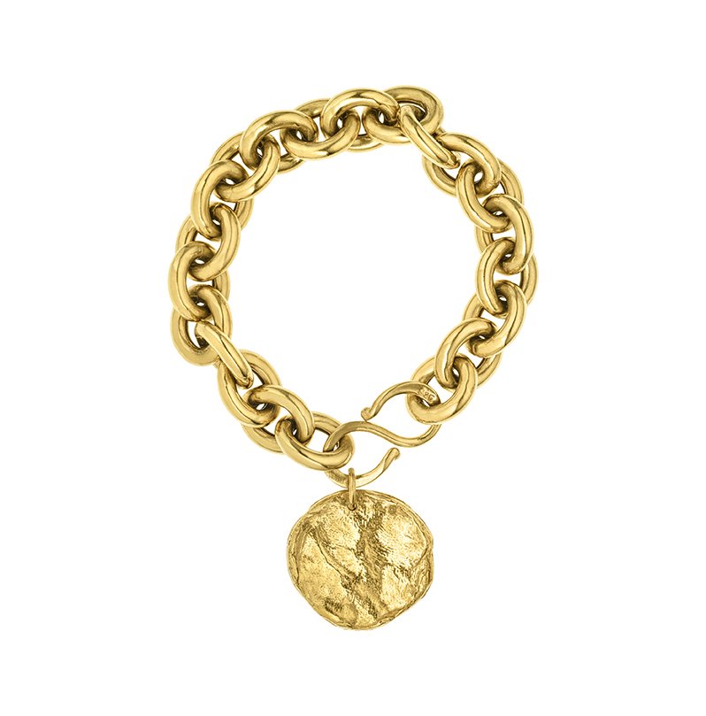 Chunky Gold-Tone Stainless Steel Curb Chain Bracelet | In stock! | Fort  Tempus