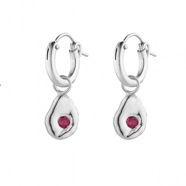 halcyon-earring-pair-oval-silver-ruby