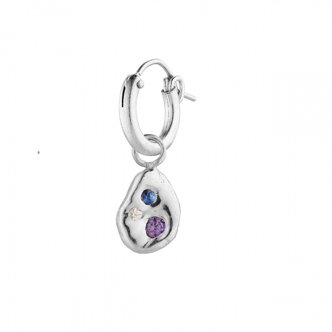 halcyon-earring-silver-oval-single-amethyst-aquamarine-saphire