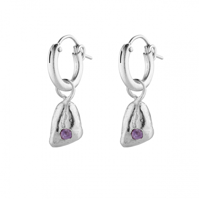 halcyon-earring-silver-pair-baby-triangle-with-amethyst