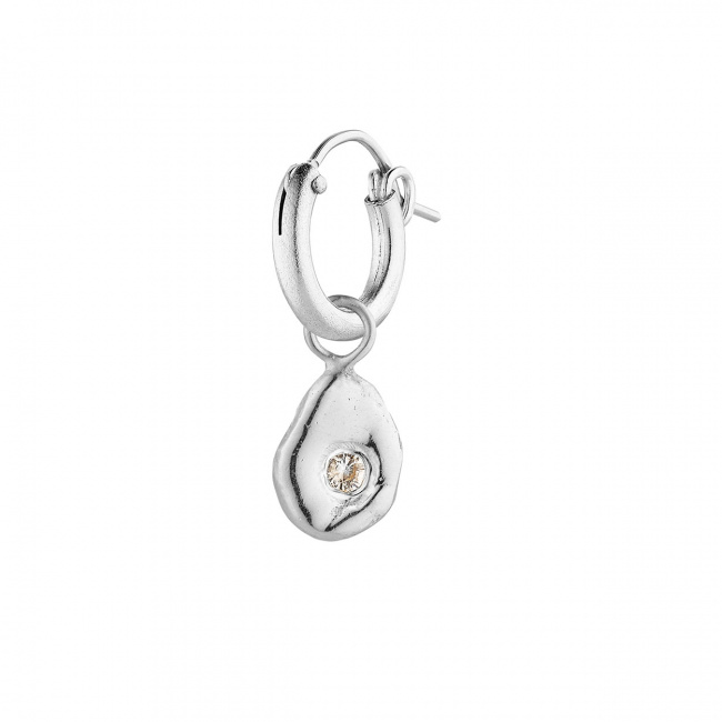 halcyon-earring-single-oval-silver-saphire